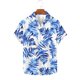 thumbnail image 4 of Camisas Hawaianas de Manga Corta de Algodón de Moda Casual Floral Estampado de la Camisa de Solapa, Poliéster, 4 of 5