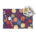 thumbnail image 4 of XMXT Woven Placemats Set of 4, Candy Christmas Balls Stain Resistant Table Runner Anti-Skid Place Mats for Dining Table, 12 x 18 inches, 4 of 6