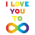 thumbnail image 3 of CafePress - I Love You To Infinity Rainbow - Greeting Card, Blank Inside Matte, 3 of 4