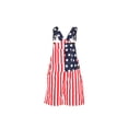 thumbnail image 2 of Biekopu Unisex One Piece Romper, Summer American Flag Print Denim Bib Overall Shorts for Men Women, 2 of 9