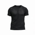 thumbnail image 3 of Gym Shirts Men Summer Solid Cool Ice Silk Crew Neck Short Sleeve Mens T-Shirts Sports Top, 3 of 5