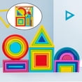 thumbnail image 4 of Bloques de construcción de anidación de Jugue aprendizaje Bloques de construcción de geometría colorida de pequeña CUTICAT Bloques de construcción de arcoíris, 4 of 8