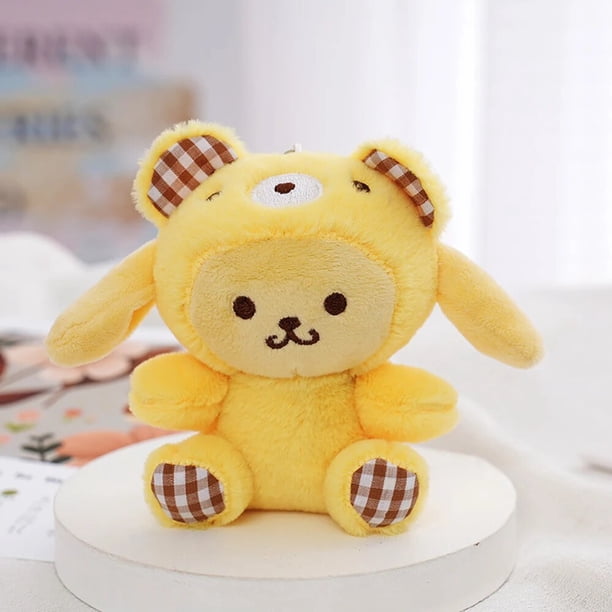 LLavero de peluche Kawaii Sanrio, muñeco de Hello Kitty, My Melody, Kuromi, Cinnamoroll, Animal de dibujos animados, colgante, decoración de mochila