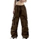 thumbnail image 1 of Pantalones cargo paracaidistas holgados de verano para mujer: estilo urbano vintage, diseño con múltiples bolsillos, poliéster transpirable, 1 of 8