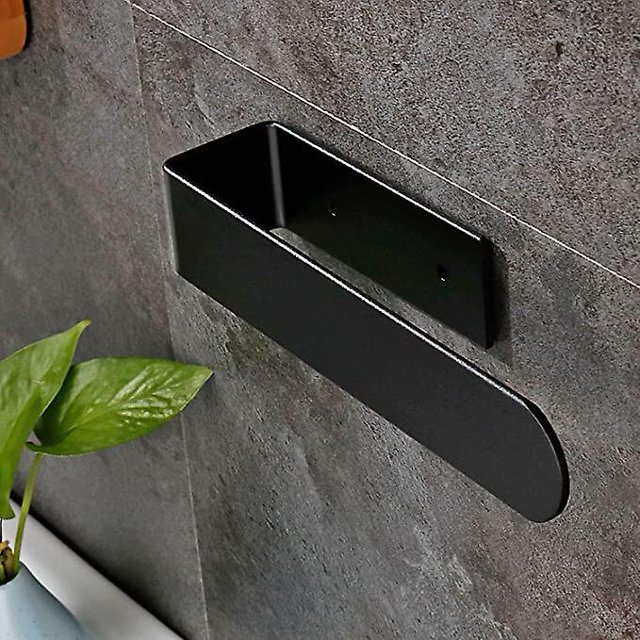 Toallero de baño negro, toallero autoadhesivo de pared sin taladrar, toallero de baño de acero inoxidable montado en la pared para cocina