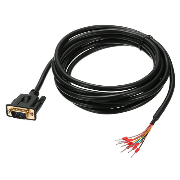 Uxcell DB9 RS232 Serial Cable, 26AWG DB9 Male to Bare Wire Cable with 9 Wiring Terminals, RS232 Extension Double Shielded Cable 9.8 ft