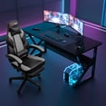 thumbnail image 4 of Walsunny Leather Gamer Chair with Footrest, Video Gamer Chair for Adults, High Back Gaming Chair with Massage Lumbar Support, Gray, 4 of 9
