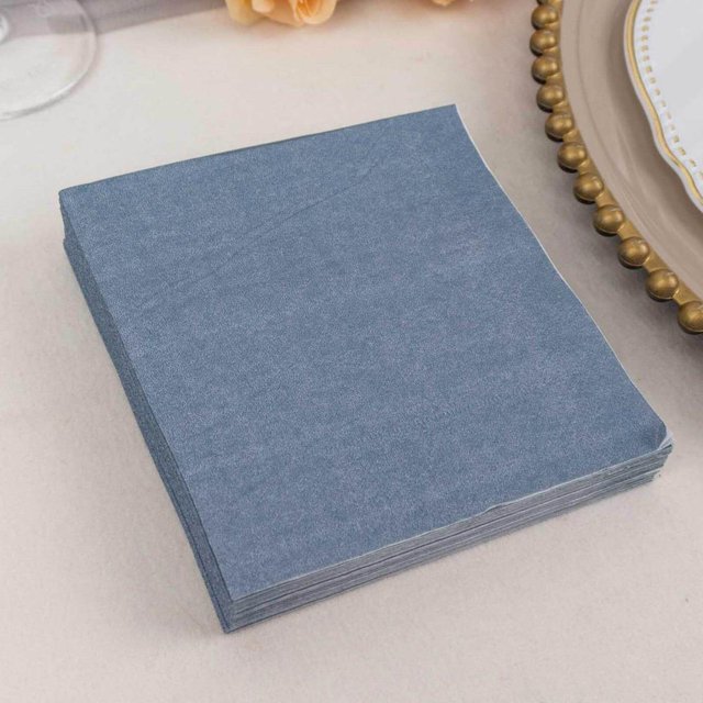 HLONK 50 Pack | 2 Ply Soft Orange Dinner Party Paper Napkins Wedding Reception Cocktail Beverage Napkins