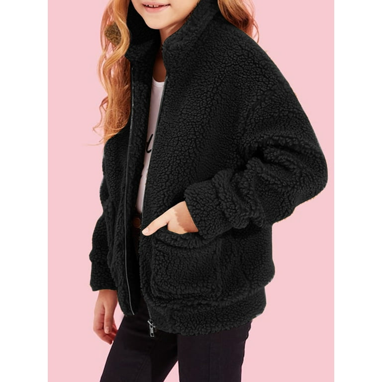 Girls sherpa hot sale coats