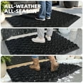 thumbnail image 5 of PABUBE Outdoor Doormat ,Durable Interlocking Welcome Mat, Dirt Trapper Rubber Mat and Non-Slip Low Pile Doormat for Entry Rug,Black, 17" x 30", 5 of 11