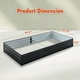 thumbnail image 2 of 8X4x1 FT Galvanized Raised Garden Bed, Outdoor Planter Box Metal Patio Kit with Reinforcing Rod, Large Planting Bed for Vegetables Flowers Herb, Black, 2 of 7