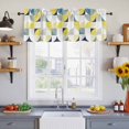 thumbnail image 4 of Yellow Geometric Valances for Windows, Middle Century Modern Abstract Art Light Filtering Kitchen Curtains, Rod Pocket Window Valance Curtains for Living Room Bedroom, 42" W x 18" L, 2 Panels, 4 of 9