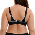thumbnail image 5 of Women's High Impact Sports Bra Plus Size Wirefree Non-Padded Full Figure Bounce Control Running Bra 44G, 5 of 10