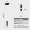 thumbnail image 3 of Kitchen Pendant Light Black Ceiling Light,Adjustable Hight LED Pendant Light For Kitchen Island,Bedroom,Hallway,Entrance,Bar counter,(3 pack), 3 of 7