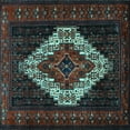 thumbnail image 1 of Ahgly Company Indoor Square Persian Light Blue Traditional Area Rugs, 4' Square, 1 of 4