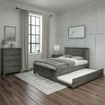 thumbnail image 5 of Max & Lily Full Size Bed Frame with Trundle, Solid Wood Platform Bed, DriftSolid Wood, 5 of 6