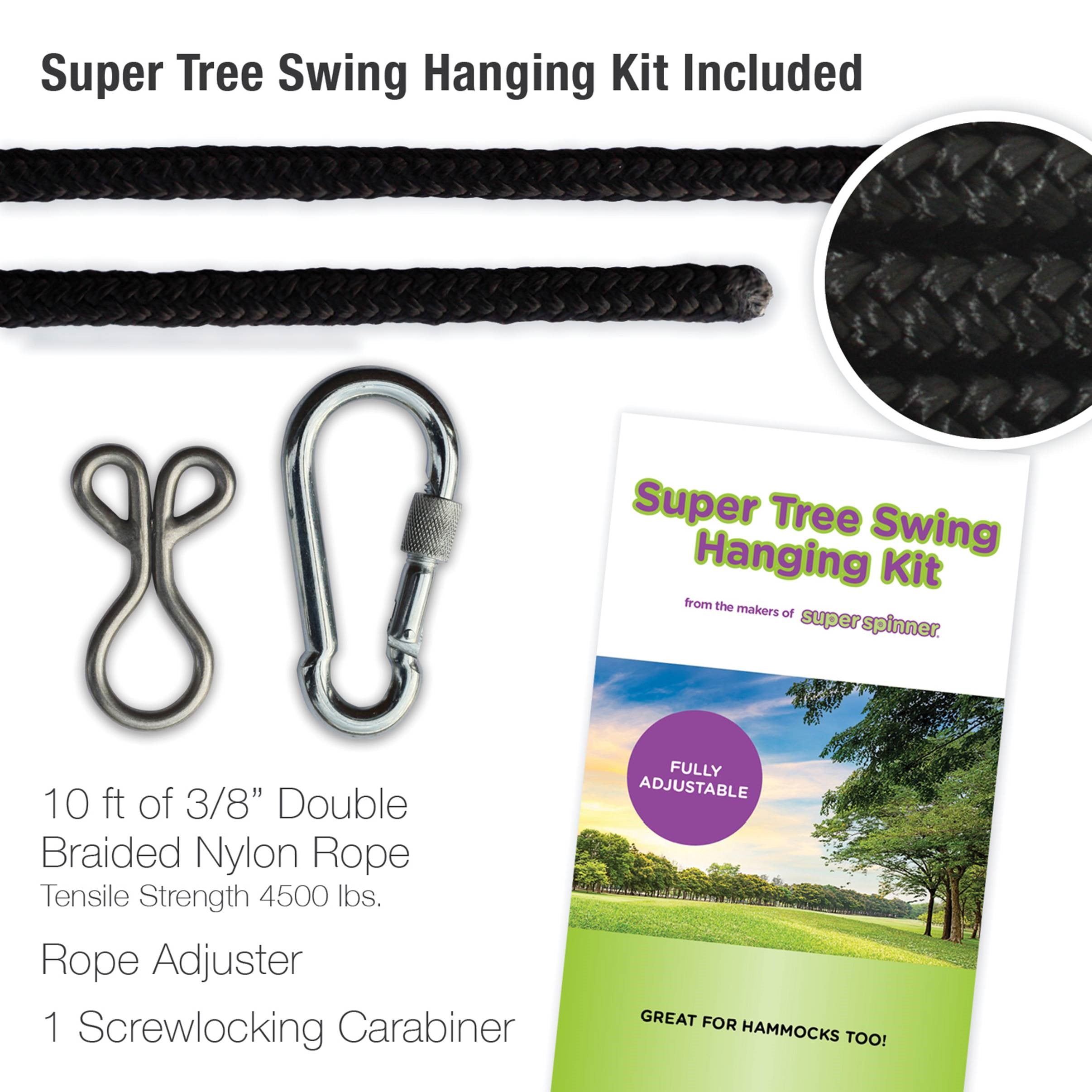 Holds 2200lbs Perfect for Tire and Saucer Swings Picture Instructions EASY HANG Carry Bag Included Waterproof 8FT ADJUSTABLE TREE SWING STRAP X1 - Heavy Duty Carabiner Bonus Spinner Holds 2200lbs Perfect for Tire and Saucer Swings Picture Instructions EASY HANG Carry Bag Included Waterproof 8FT ADJUSTABLE TREE SWING STRAP X1 - Heavy Duty Carabiner Bonus Spinner