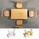 thumbnail image 4 of Juego de muebles en miniatura para casa de muñecas 1:12, mesa de comedor de madera, 4 sillas, accesorios para sala de estar, 5 unids/set Methold WJ4204-02B, 4 of 7