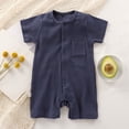 thumbnail image 2 of Infant Boy Romper Baby Boys Solid Color Bodysuit Toddler Ruffle Jumpsuit Shirts Casual Tops Baptism Shirt 6-12 Months 12-24 Months 2t 3t 4t 5t 6t 7t 8t 9t Children 3-6 Months, 2 of 5