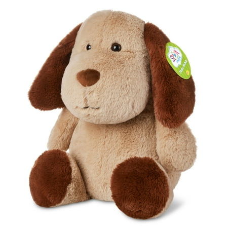 Spark. Create. Imagine. Large Smiling Plush Dog, Brown