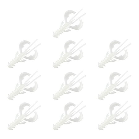 10Pcs Soft Fishing Lures 6.5cm 3.40g Crawfishes Baits Shrimp Artificial Shrimp Lures for Freshwater and Saltwater