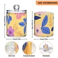 thumbnail image 3 of Pastel Flowers Leaves Spring Translucent Plastic Cans Storage Canisters with Lid Set of 4, 3 of 7