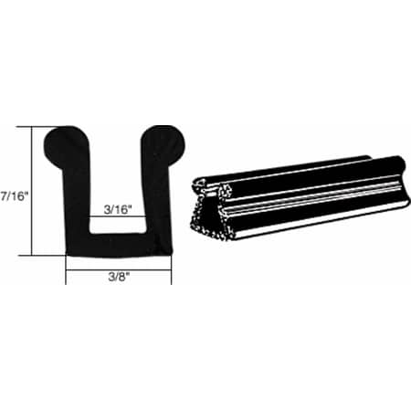 Acrylic Setting Rubber Channel - CRL Glass and Acrylic Setting Rubber Channel 3/16