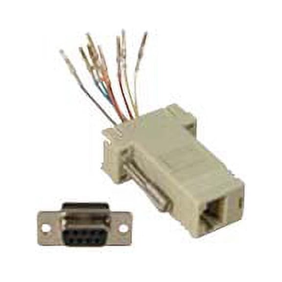 ACCL DB9 Female to RJ45 Modular Adapter Ivory, 1 Pack