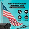 thumbnail image 6 of Nylon Rope 1/4 inch by 50 Ft - Use for Flag Pole Rope Replacement, Marine Rope, Hiking, and Camping Rope - Strong Outdoor Rope for Laundry Line, Tie, Pull, Swing, and More - Black Rope - 2 Pack, 6 of 7