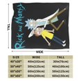 thumbnail image 3 of Mantas de felpa de Rick y Morty para viajes, dormitorio, sala de estar, sofá, oficina, 3 of 8