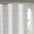 thumbnail image 4 of Madison Park Sophie Rideau de Douche en Polyester à Clip Gris/blanc, 4 of 5