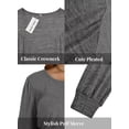 thumbnail image 5 of NISVIYA Womens Plus Size Tops Fall Casual Loose Fit Crew-Neck Tees Lightweight Puff Sleeve Sweatshirts, 5 of 7