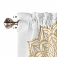 thumbnail image 5 of Tier Curtains 45 Inches Long, Boho Gray Beige Floral Window Treatment Curtain Drapes, Retro Abstract Art Flowers Window Half Privacy Curtains for Bedroom Bathroom, 42"x45", 2 Panels, 5 of 7