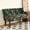 Green, variant on European Style Sofa Chair, Floral Upholstered Small Sofa for Living Room Bedroom Balcony, Decorative Settee, Green