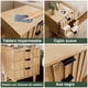 thumbnail image 5 of VERDALAY Mesita de noche, mesita con 3 cajones y patas de madera maciza resistentes, mesita auxiliar de madera con tiradores metálicos para dormitorio infantil, salón, dormitorio, pasillo, muebles, 5 of 9