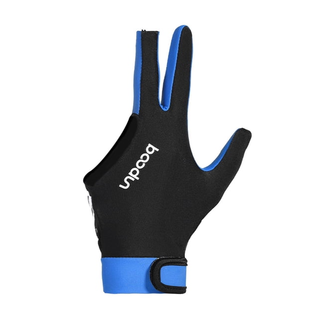 Sonducket Snooker Billiard Cue Glove Left Hand Pool Glove Finger Three en Open Women Ropa Deportiva, Zapatos Azul L