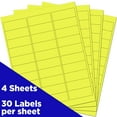 thumbnail image 2 of JAM Paper Return Address Labels, 1 x 2 5/8, Neon Yellow, 120 Shipping Labels/Pack, 2 of 5