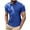 Blue, variant on Men's Zipper Polo Shirt Short Sleeve Moisture Wicking Casual Golf Polo Shirt Quarter Zip Tops Solid Color Athletic