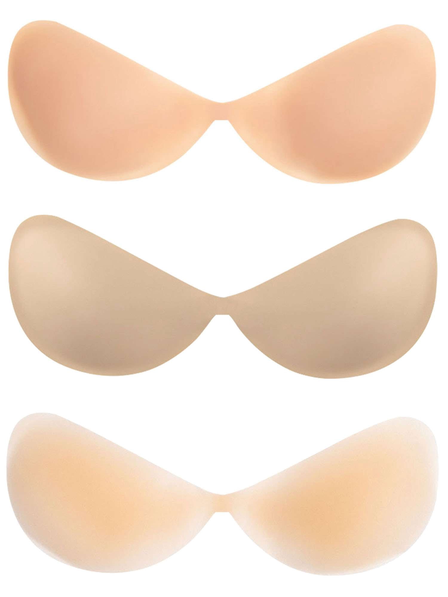 silicone bra for backless dress Adhesive Strapless Dresses or deep V outfits GKHWON Sticky Push Up Strapless