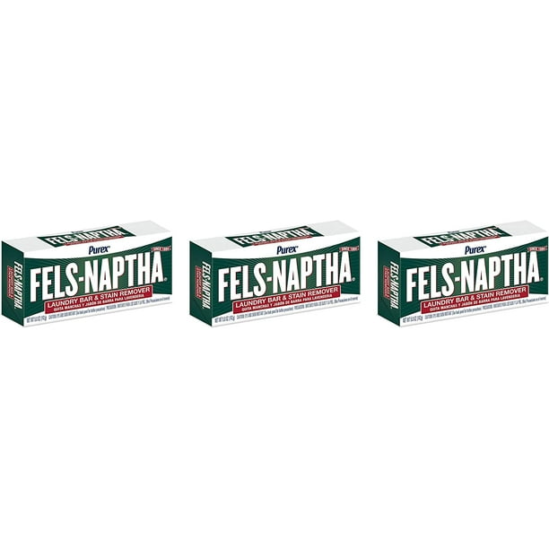 Fels Naptha Laundry Soap Bar & Stain Remover, 5.0 Oz per bar Pack of
