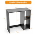 thumbnail image 6 of 31.5 " Modern Home Office Desk with 2 Compartments, Wood Computer desk for Small Space,Black, 6 of 8