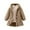 Khaki, variant on Feancey Girls Long Fleece Jacket Winter Sherpa Warm Hooded Coat Kids Casual Button Down Hoodie Jackets Solid Color Thicken Outwear Beige 3 Years