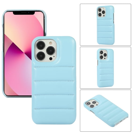 iPhone 13 Case 6.1 Inch 2021 Release - TECH CIRCLE Lightweight Synthetic Leather Case Stylish Portable Durable Slim Fit Carrying Cell Phone Cover Case for Apple iPhone 13 6.1" (Light Blue)
