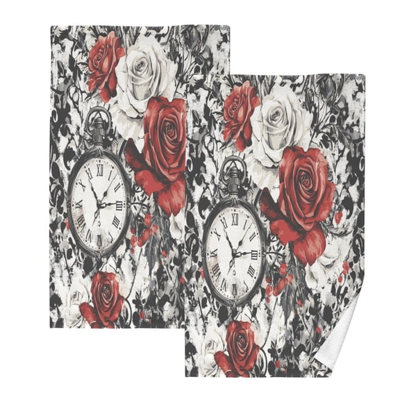 BZSMCE Face Towel Hand Towel Bath Towel Cotton Bath Towel Sets Hand Bath Towels Fashion Timeless Roses Pattern