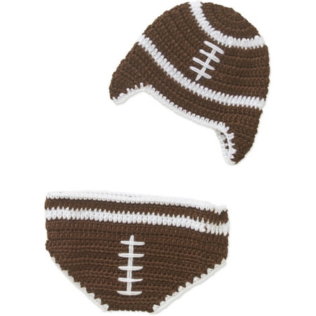 Newborn Baby Crochet Football Photo Opp 2Pc Set