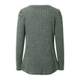 thumbnail image 4 of Women's Crewneck Long Sleeve Knit Shirts Solid Basic Casual Tops Lightweight Stretch Ribbed Pullover Sweater, 4 of 5