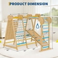 thumbnail image 3 of 7-in-1 Wooden Indoor Jungle Gym for Kids 2-8, Toddler Playground with Slide Climbing Wall Monkey Bars, Climbing Playset., 3 of 6