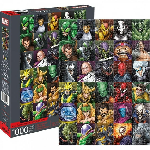 Aquarius Marvel Villains Collage 1000-Piece Jigsaw Puzzle