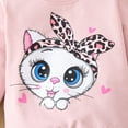 thumbnail image 3 of Emy Dola 1-6 Years Toddler Baby Girl Clothes Fall Winter Outfit Little Girls Leopard Cat Sweatshirts Pants Set Baby Sweatsuit Clothing, 3 of 7