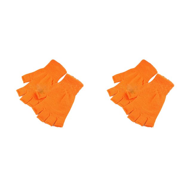 Inteprter 1 par de guantes sin dedos para mujeres Equipo de protección Dispositivos deportivos Regalos para hombres Suministros para el hogar Clima frío naranja 2piezas Inteprter CBP204971
